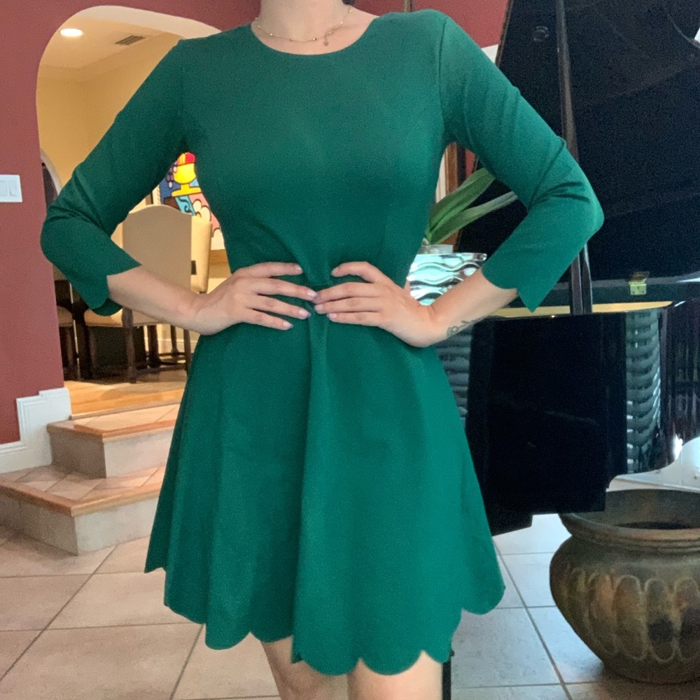 Emerald A-line dress!